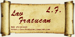 Lav Fratucan vizit kartica